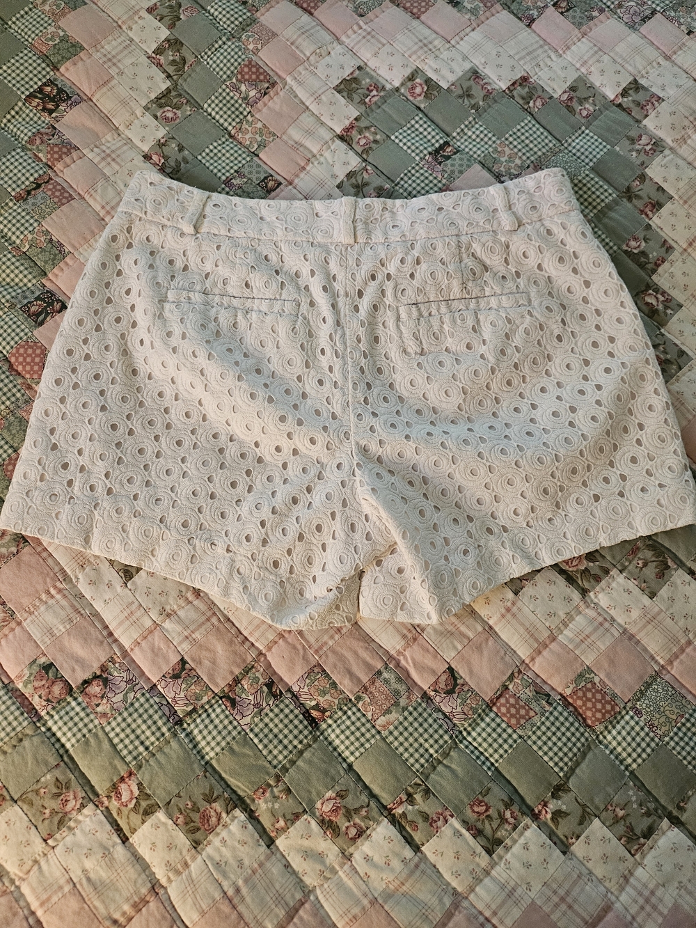 Banana Republic Islet Hampton White Crochet Shorts - Size 2 - Picture 2 of 9
